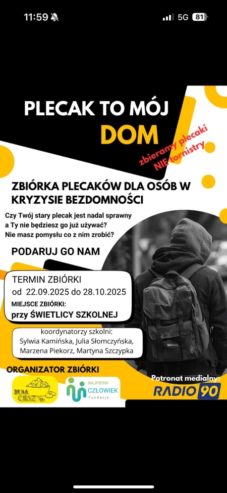 Plecak mój dom